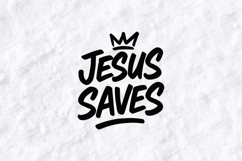Jesus Saves SVG - Christian Crown Religious Faith Cut File Product Image 2