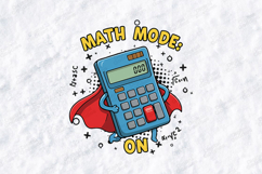 Math Mode On SVG - Superhero Calculator School Cut File Product Image 1