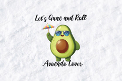 Retro Guac and Roll Avocado SVG - Funny Avocado Lover PNG Product Image 1