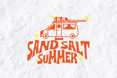 Sand Salt Summer SVG | Retro Surf Van Beach Vacation Design Product Image 1