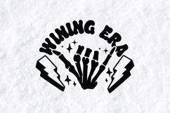Retro Wining Era Skeleton Hand SVG Halloween Design Product Image 2