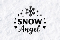 Snow Angel SVG, Winter Snowflake PNG Art Product Image 1