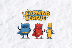 Learning League SVG - Back to School Superhero Supplies Product Image 1