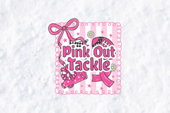 Pink Out Tackle Football SVG - Coquette Bow Spirit PNG Product Image 1