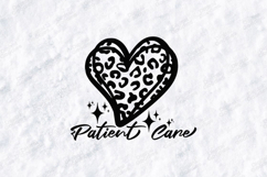 Patient Care SVG - Trendy Leopard Print Heart Nurse File Product Image 2