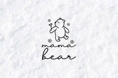 Mama Bear SVG - Cute Minimalist Motherhood Bear Cut File Product Image 1
