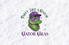 Mardi Gras Gator SVG - Party Like A Gator Carnival Art Product Image 1