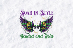Mardi Gras Wings SVG - Soar In Style Fleur De Lis Art Product Image 2