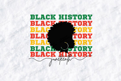 Black History SVG - Juneteenth Afro Woman Profile Cut File Product Image 3
