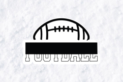 Football Split Monogram SVG | Sport Name Frame Cut File Product Image 1