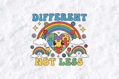 Different Not Less SVG - Autism Awareness Neurodiversity Product Image 2