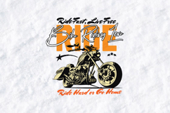 Chopper Motorcycle SVG - Ride Fast Live Free Bike Design Product Image 1