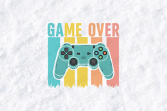 Game Over SVG - Retro Vintage Controller Video Game Design Product Image 2