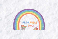 Pre-K Vibes Only SVG - Boho Rainbow Preschool Cut File Product Image 1