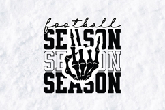 Football Season SVG - Edgy Skeleton Hand Football Graphic Product Image 3