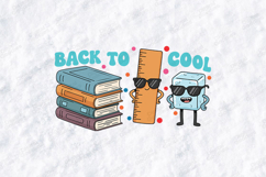 Back to Cool SVG - Funny Ruler and Eraser School Cut File Product Image 1