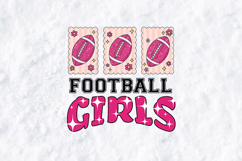 Retro Football Girls SVG Pink Glitter Coquette Sports Design Product Image 1