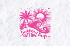 Sunkissed Days Salty Toes SVG - Tropical Ocean &amp; Waves Art Product Image 3