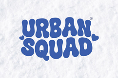 Urban Squad SVG - Trendy Blue Bubble Typography Design Product Image 2