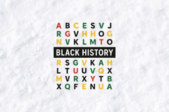 Black History SVG - Pan-African Word Search Letter Grid Product Image 2