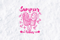 Summer Vibes SVG - Popsicle Ice Cream &amp; Sparkles Art Product Image 3