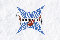 Sports Journey Begins SVG - Retro Wavy Football PNG Design Product Image 3