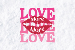 Retro Love More Valentine Kiss Lips SVG Graphic Design Product Image 3