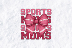 Sports Mom Bow SVG Coquette Gameday Motherhood PNG Design Product Image 2