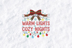 Warm Lights Cozy Nights SVG - Retro Holiday Winter Cut File Product Image 1