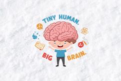 Tiny Human Big Brain SVG - Science &amp; Math Student Cut File Product Image 2