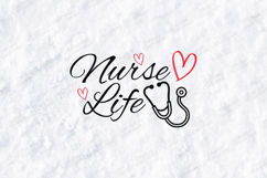 Nurse Life SVG - Cute Stethoscope Heart Medical Cut File Product Image 2