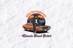 Wild Horsepower SVG - Gorilla Muscle Car Retro Rebel File Product Image 1