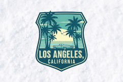 Los Angeles California SVG Retro Summer Beach Travel Logo Product Image 2