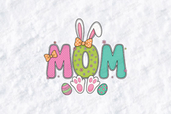Easter Bunny Mom SVG | Cute Spring Mama Shirt Design For DTG Product Image 1