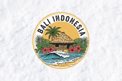 Bali Indonesia SVG Tropical Beach Hut Sublimation PNG Product Image 1