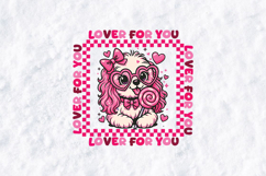 Valentine Puppy Lover For You PNG - Retro Dog Sublimation Product Image 2