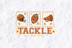 Tackle Season SVG - Retro Football Trio Megaphone PNG Product Image 1