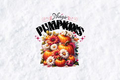 Magic Pumpkins Autumn Floral Clipart - Fall Harvest PNG Product Image 2