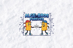 Alge-Bros Forever SVG - Retro Algebra Math Pun Cut File Product Image 1
