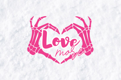 Skeleton Heart Hands SVG - Love More Gothic Valentine Cut Product Image 2
