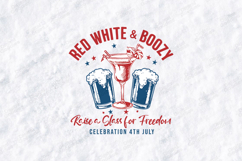 Red White &amp; Boozy SVG - Patriotic 4th of July Party File Product Image 2