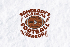 Somebody's Loud Mouth Football Season SVG - Glitter Game Day Product Image 2