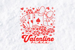 Valentine Casino PNG Retro Lucky in Love Cards Sublimation Product Image 2