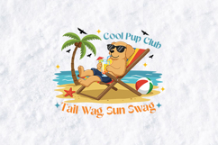 Cool Pup Club SVG - Golden Retriever Beach Vacation File Product Image 3