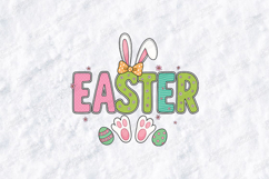 Easter Sis SVG - Retro Bunny Ears Sister SVG for Girls Product Image 1