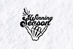 Winning Season SVG Skeleton Shaka Retro Championship Design Product Image 1