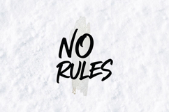 No Rules SVG - Edgy Grunge Brush Typography Quote Design Product Image 3