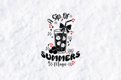 A Sip Of Summer Magic SVG | Trendy Iced Coffee Bow Design Product Image 2
