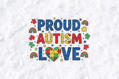 Proud Autism Love SVG - Neurodiversity Awareness Cut File Product Image 2