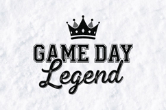 Game Day Legend SVG - Varsity Sports Crown T-Shirt Design Product Image 2